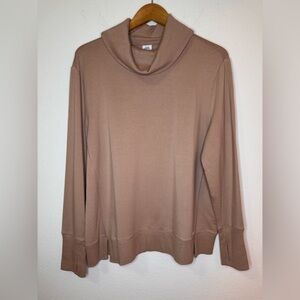 Amazon Essentials Tan Cowl Neck Sweater Lightweight Knit